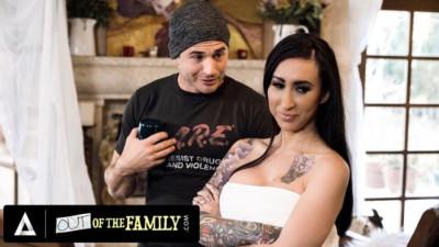 Lily Lane and Nathan Bronson deep throat screw from Out Of The Family by Devil's Film